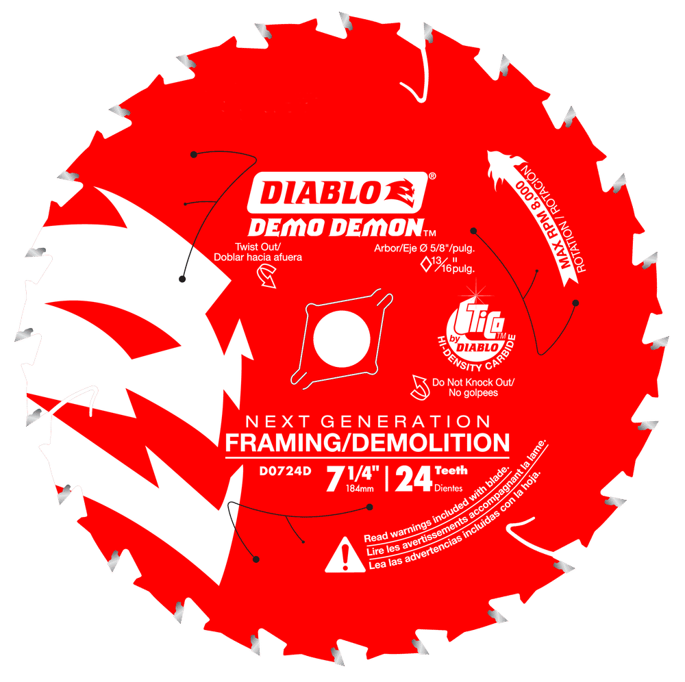 D0724DA Saw Blades Wood Cutting Ultimate Framing Diablo Tools