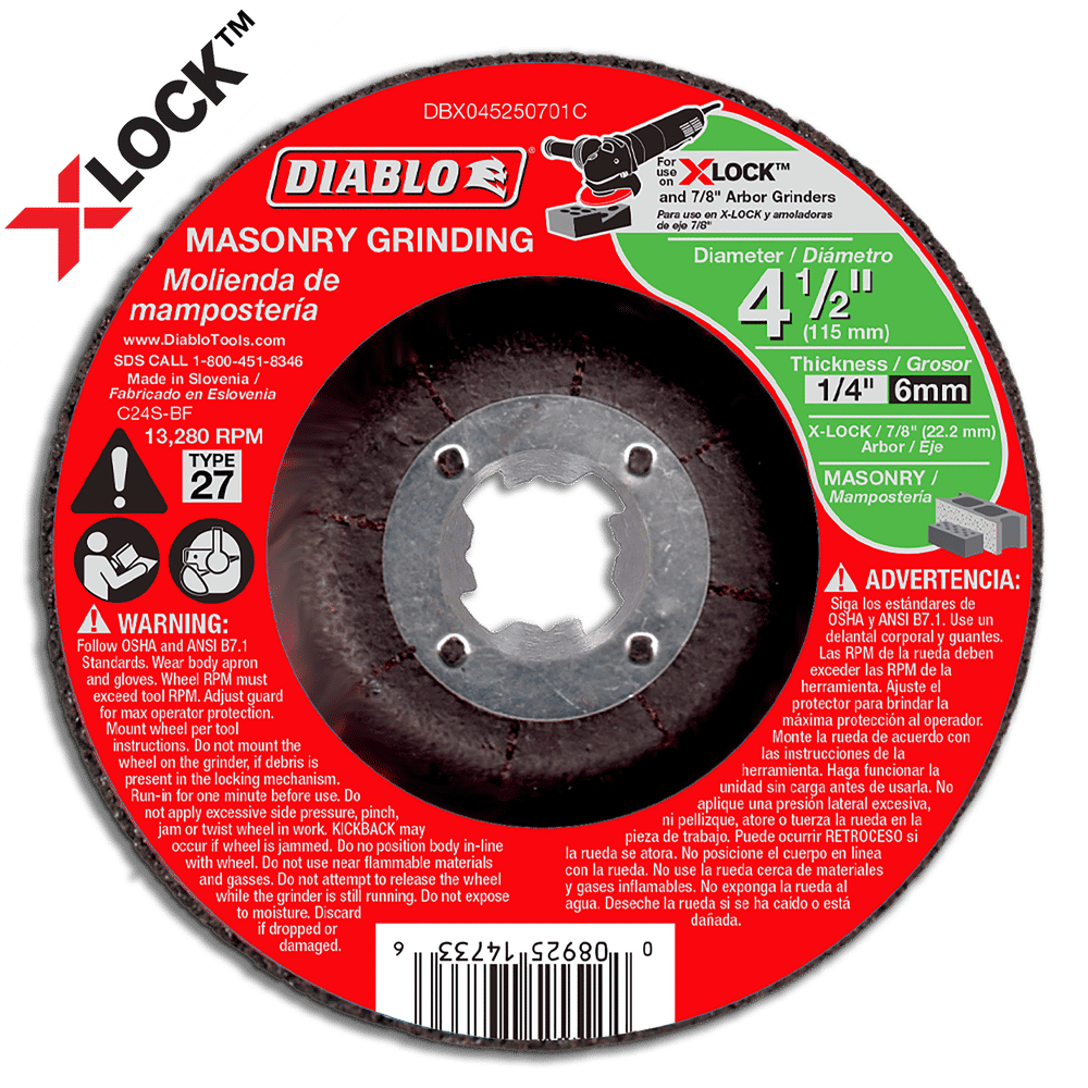 DBX045250701C CutGrind Masonry Grinding Bonded Abrasive Diablo