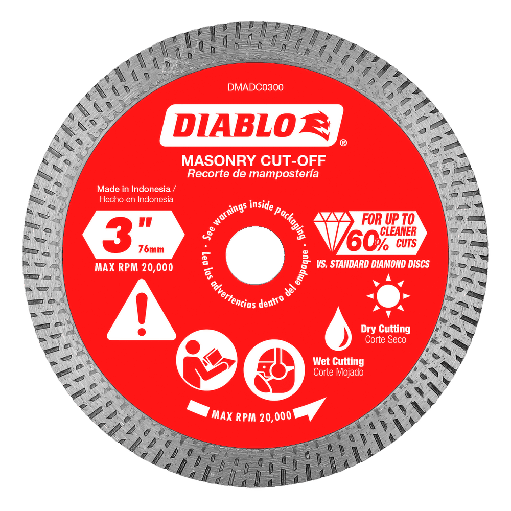 DMADC0300 CutGrind Masonry Cutting Diamond Continuous Diablo Tools