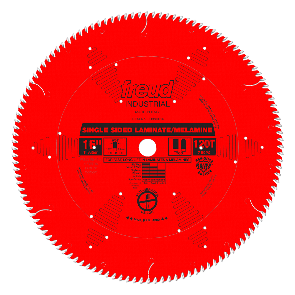 LU98R016 Saw Blades Plywood/Laminate/Melamine Single Sided Laminate/Melamine Freud Tools