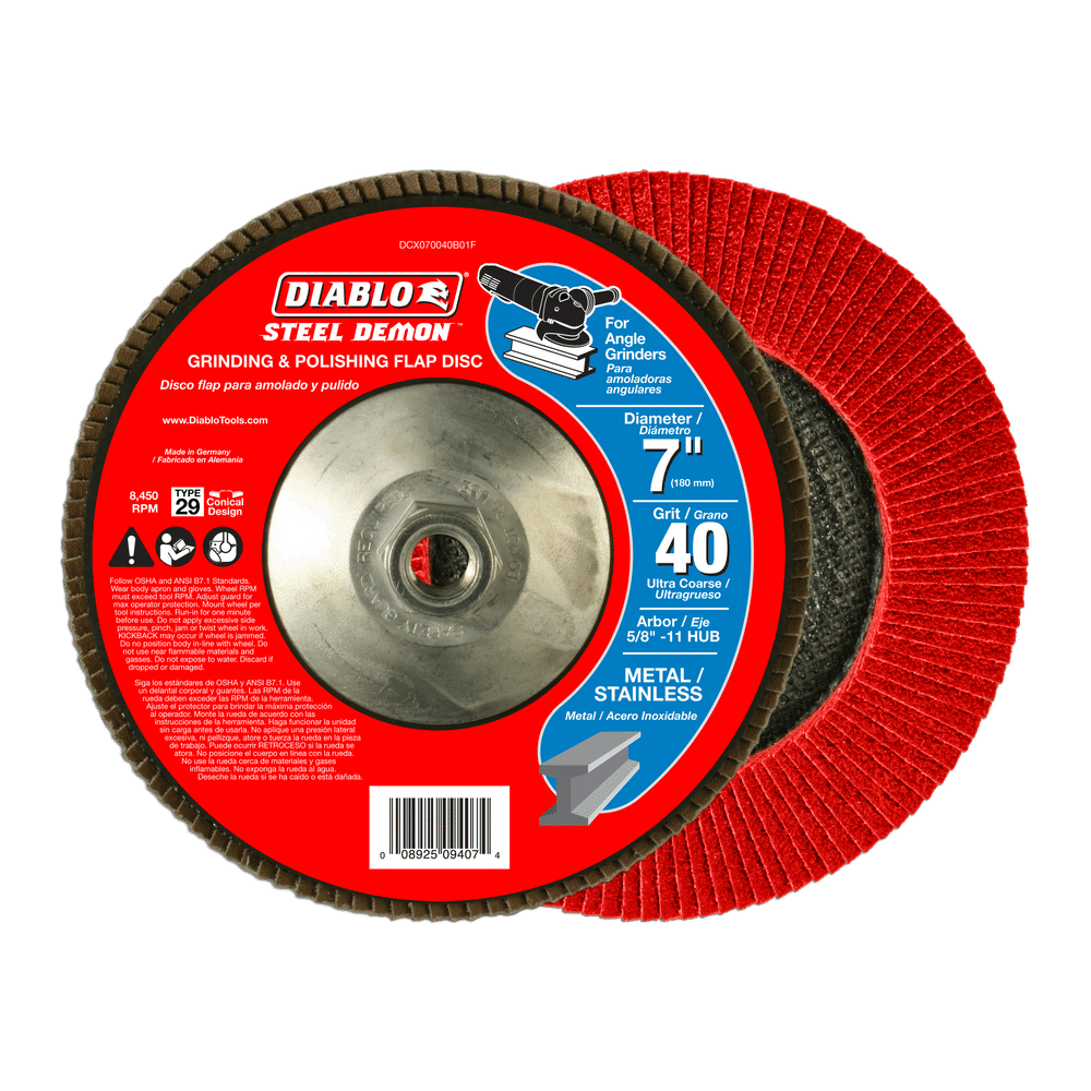 DCX070040B01F CutGrind Metal Grinding Flap Disc Diablo Tools