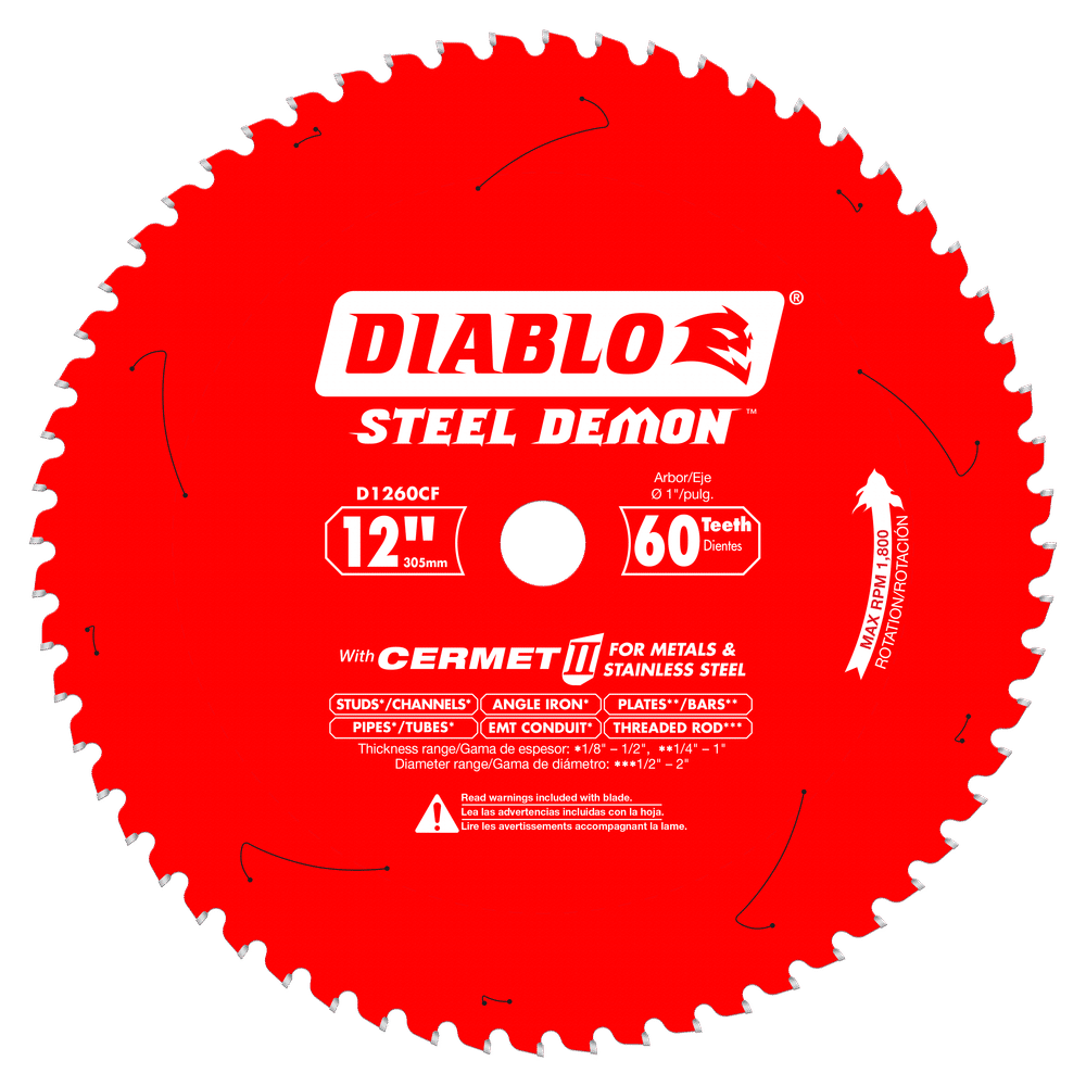 D1260CF Saw Blades Steel Cutting Medium Metal Diablo Tools