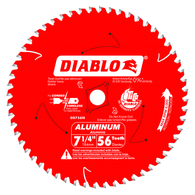7-1/4 in. x 56-Tooth Aluminum/ Laminate Metal Cutting Blade 7-1/4 in. x 56-Tooth Aluminum/ Laminate Metal Cutting Blade