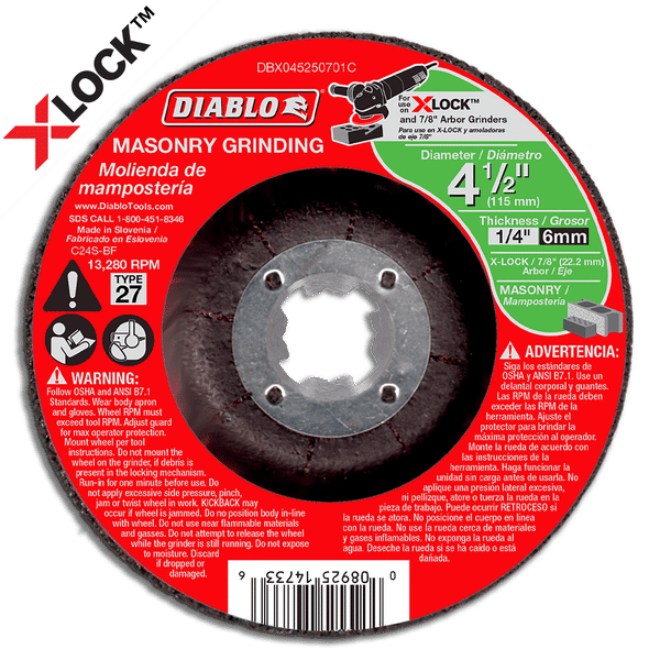 X lock grinder deals discs