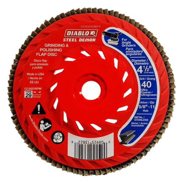 4-1/2 x 1/4 x 5/8-11 Hubbed Grinding Wheel Type 27 for Angle