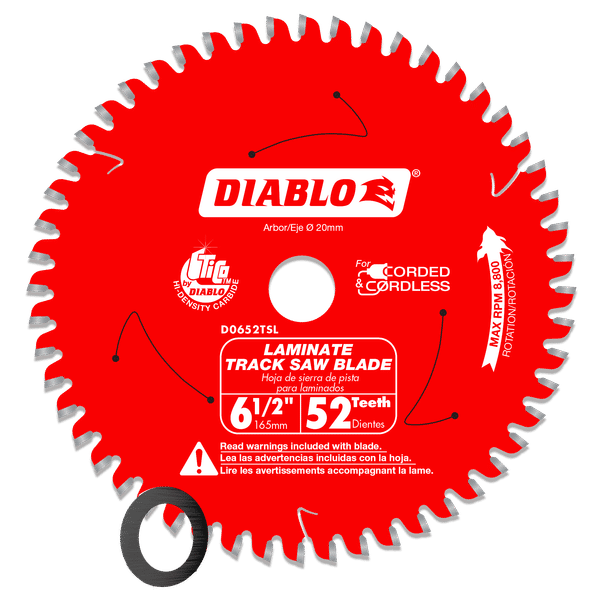 Milwaukee 6-1/2 in. x 52-Tooth Carbide Laminate Track Saw Blade (1-Pack)