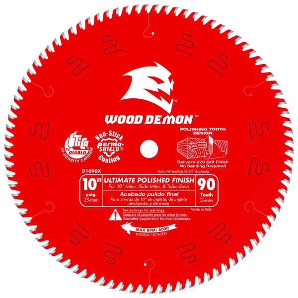 10 in. x 90-Teeth Ultimate Polished Finish Saw Blade 10 in. x 90-Teeth Ultimate Polished Finish Saw Blade