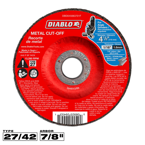 DBD045063701F | Cut-Off & Grinding Discs | Metal Cutting | Bonded