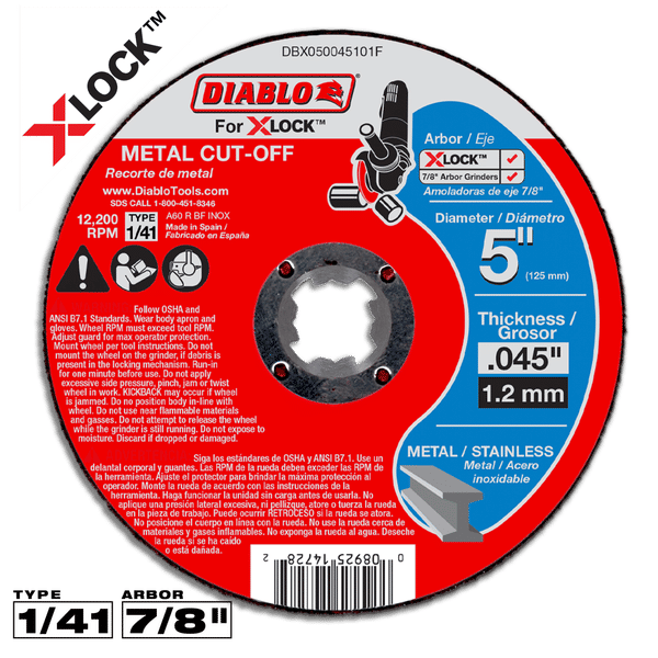 DBX050045101F | Cut-Off & Grinding Discs | Metal Cutting | Bonded