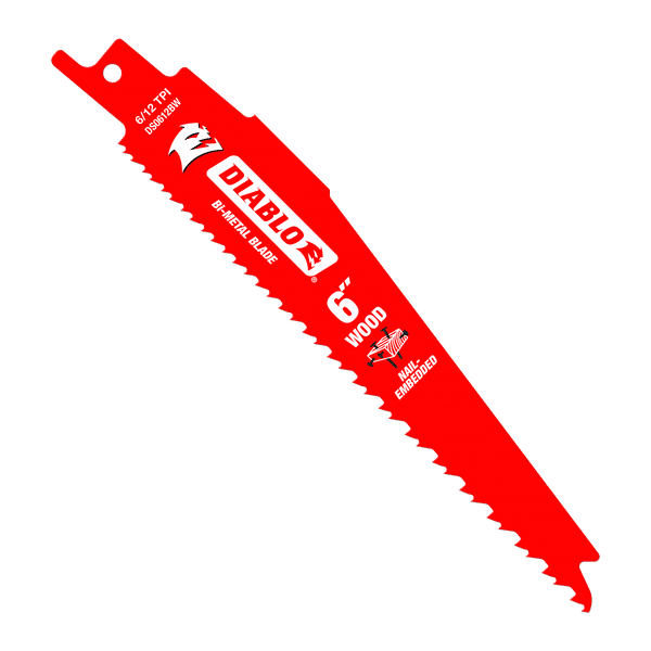 DS0612BW25 | Reciprocating Blades | Nail-Embedded Wood | Bi-Metal