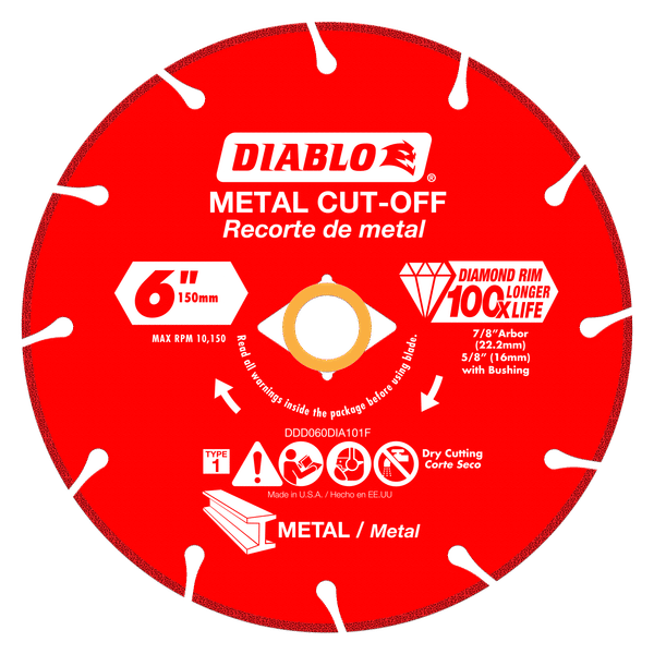 Cut off saw clearance diamond blade