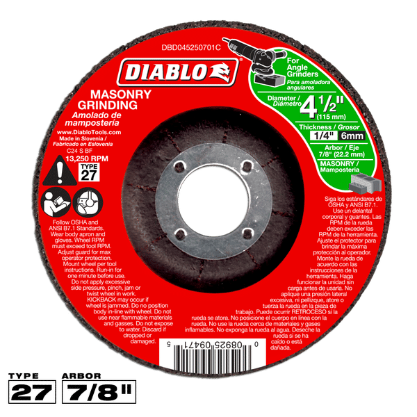 DBD045250701C | Cut-Off & Grinding Discs | Masonry Grinding