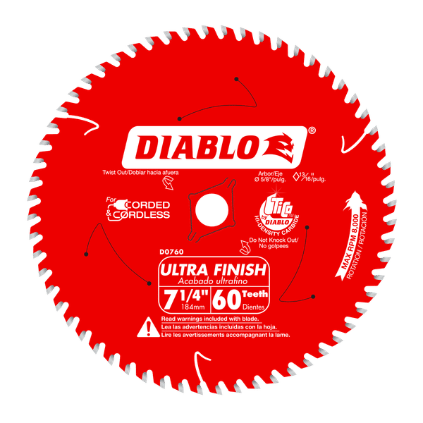 D0760A | Circular Saw Blades | Wood Cutting | Ultra Finish