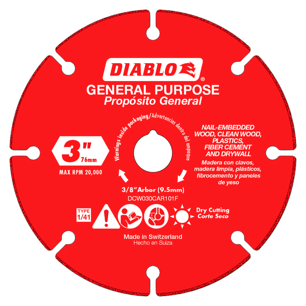 3″ Inch 3-in-1 Diamond Grinding Wheel/Disc