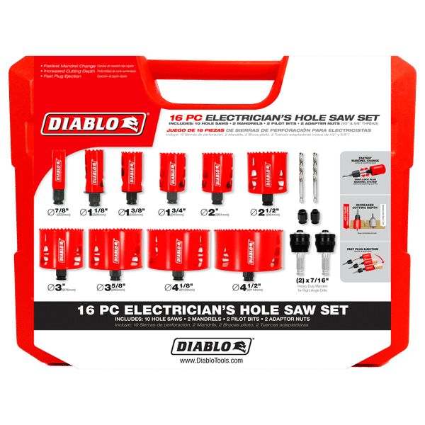 Diablo hole saw on sale kit carbide