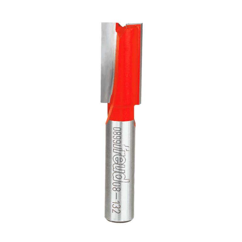 1/2" (Dia.) Double Flute  Straight Bit with 3/8" Shank