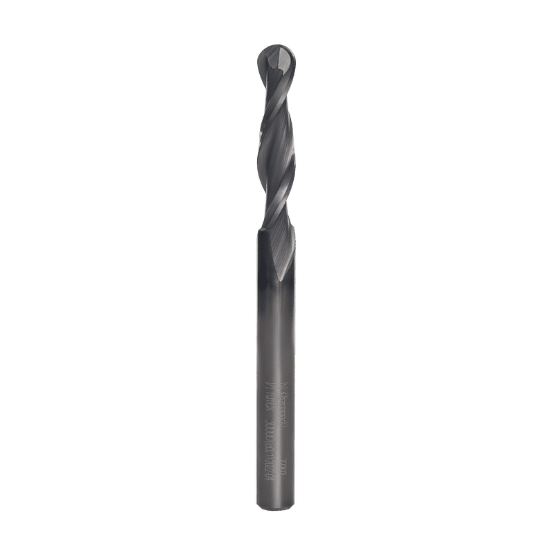 1/4" x 1‑1/8" Up Cut  Spiral Ball Nose