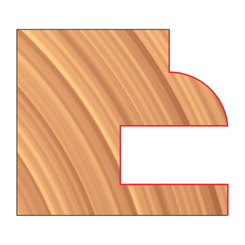 3‑9/16" x 1" x 1‑1/4" 3/4" Stock Male & Female Cabinet Door Cutter Sets