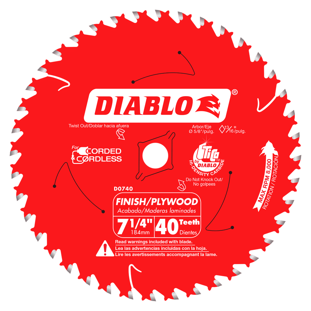 Freud Tools D0740X 7-1/4 40t Diablo Finish Work Table Saw Blade for sale online 
