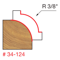 Freud 34-128: 3/4 Radius Rounding Over Bit (Quadra-Cut)