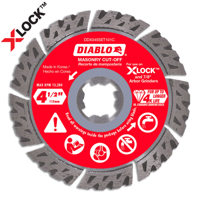 Diamond Continuous Rim Cut-Off Discs for Masonry Diablo by Freud DMADC0450 4-1/2 in